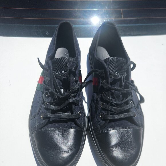 COPY - Gucci Web Sneakers Canvas sz 9 - Picture 1 of 8